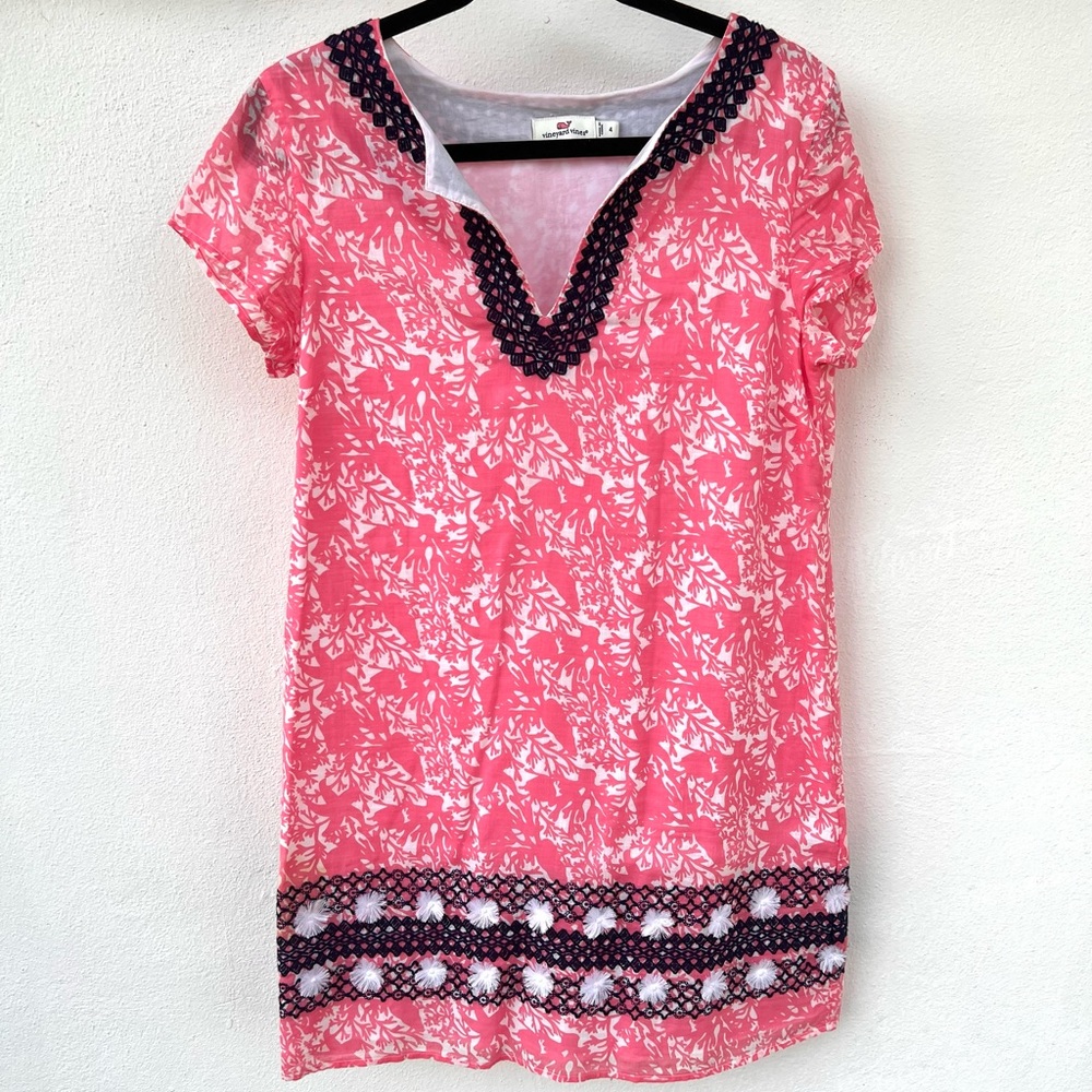 Vineyard. Vines Linen/Cotton Dress Sz 4. Light & comfy linen and cotton.dress.